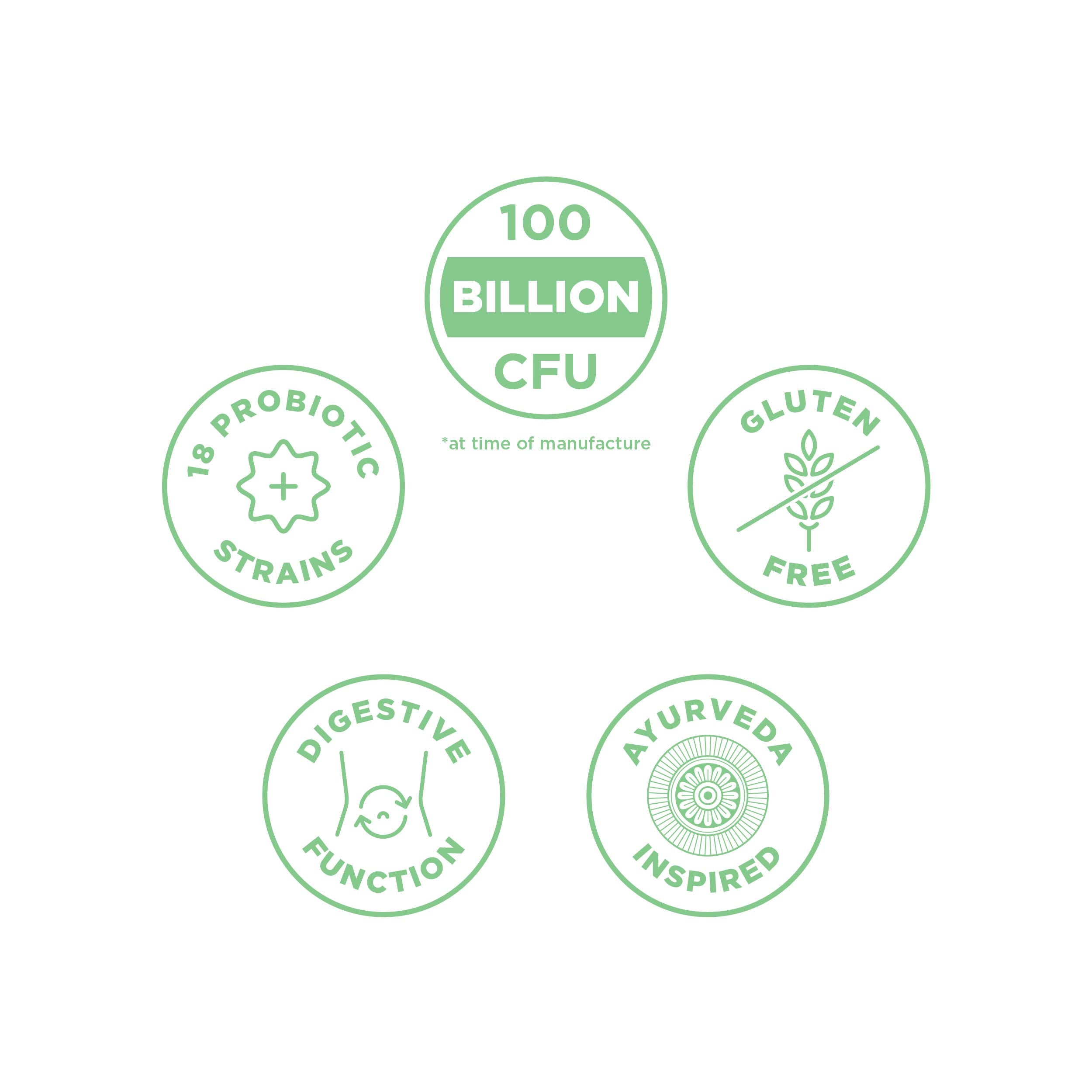 Ancient Nutrition Probiotics, Probiotics Ultimate 100 Billion CFUs*/Serving, Digestive and Immune Support, Gluten Free,