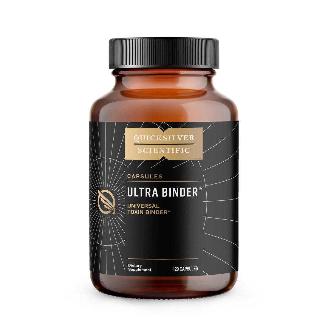 Quicksilver Scientific Ultra Binder - Multi Toxin Binder with Bentonite Clay Powder, Zeolite Detox & Charcoal - Supplement for Gut Support & The Body's Toxin Removal Process (120 Capsules) Quicksilver Scientific Au supplements