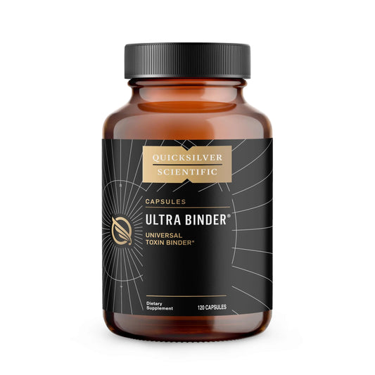 Quicksilver Scientific Ultra Binder - Multi Toxin Binder with Bentonite Clay Powder, Zeolite Detox & Charcoal - Supplement for Gut Support & The Body's Toxin Removal Process (120 Capsules) Quicksilver ScientificAU supplements