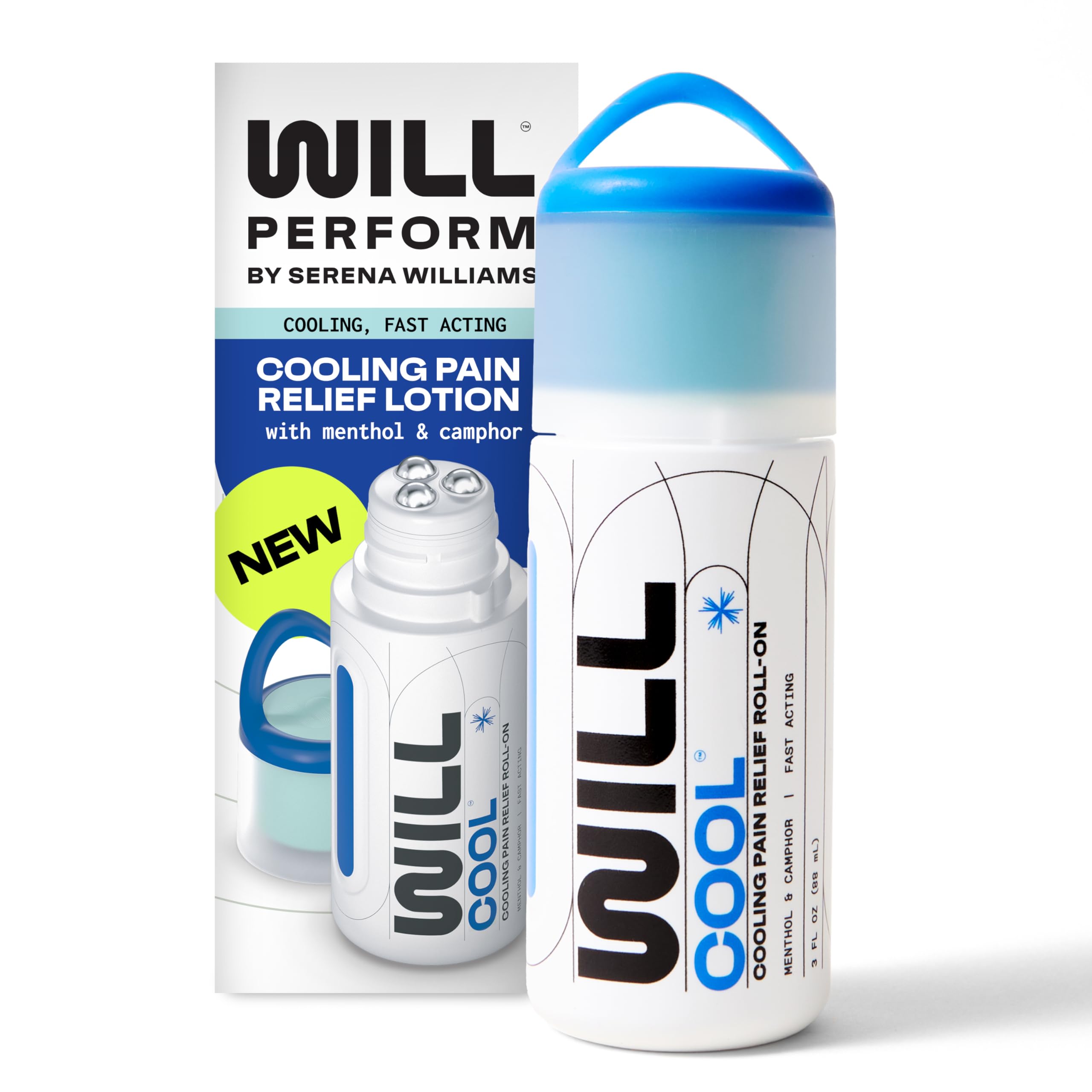 WILL PERFORM Menthol & Camphor Cooling Pain Relief for Muscle Recovery I Stop Pain Fast with ICY Relief for Joint & Muscle Therapy I Ice Bath On-The-Go, 3oz| HSA FSA Eligible WILL PERFORM Au supplements