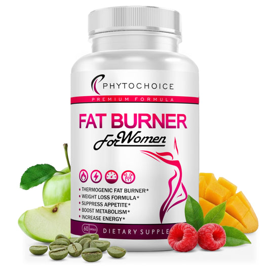 Belly Fat Burner for Women – Powerful Weight Loss Pills That Target Stubborn Belly & Thigh Fat – Thermogenic Metabolism Booster, Appetite Suppressant & Bloating Relief PHYTOCHOICEUS supplements