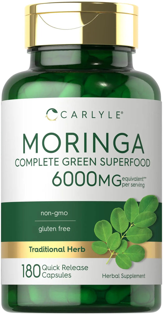 Carlyle Moringa Oleifera Supplement | 180 Capsules | Complete Green Superfood for Women and Men | Non-GMO and Gluten Free CarlyleAU supplements