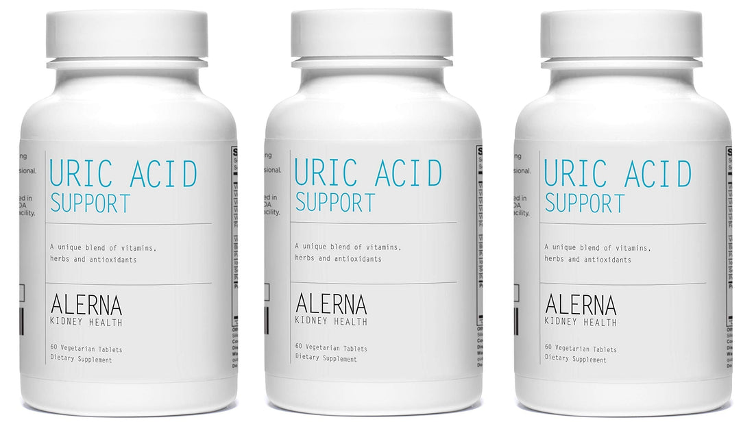 Alerna Kidney Health Uric Acid Support Supplement – Tart Cherry, Celery Seed, Turmeric, Quercetin – 60 Vegetarian Tablets (Pack of 3) Alerna Kidney Health Au supplements