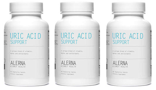 Alerna Kidney Health Uric Acid Support Supplement – Tart Cherry, Celery Seed, Turmeric, Quercetin – 60 Vegetarian Tablets (Pack of 3) Alerna Kidney HealthAu supplements