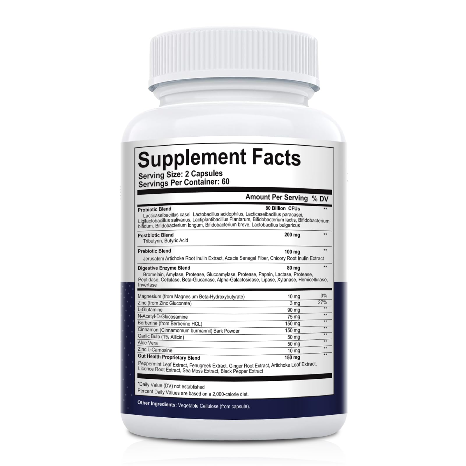 Migcopat Probiotic Prebiotic, Postbiotic & Digestive Enzymes for Digestive Health, 80 Billion CFU Probiotics Complete Gut Support with Berberine, Cinnamon, L-Glutamine, for Men & Women, 120 Capsules Migcopat Au supplements