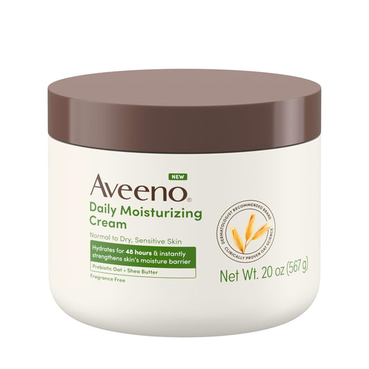 Aveeno Daily Moisturizing Cream with Prebiotic Oat & Shea Butter for Body, Face & Hands Moisturizer Cream AveenoUS supplements