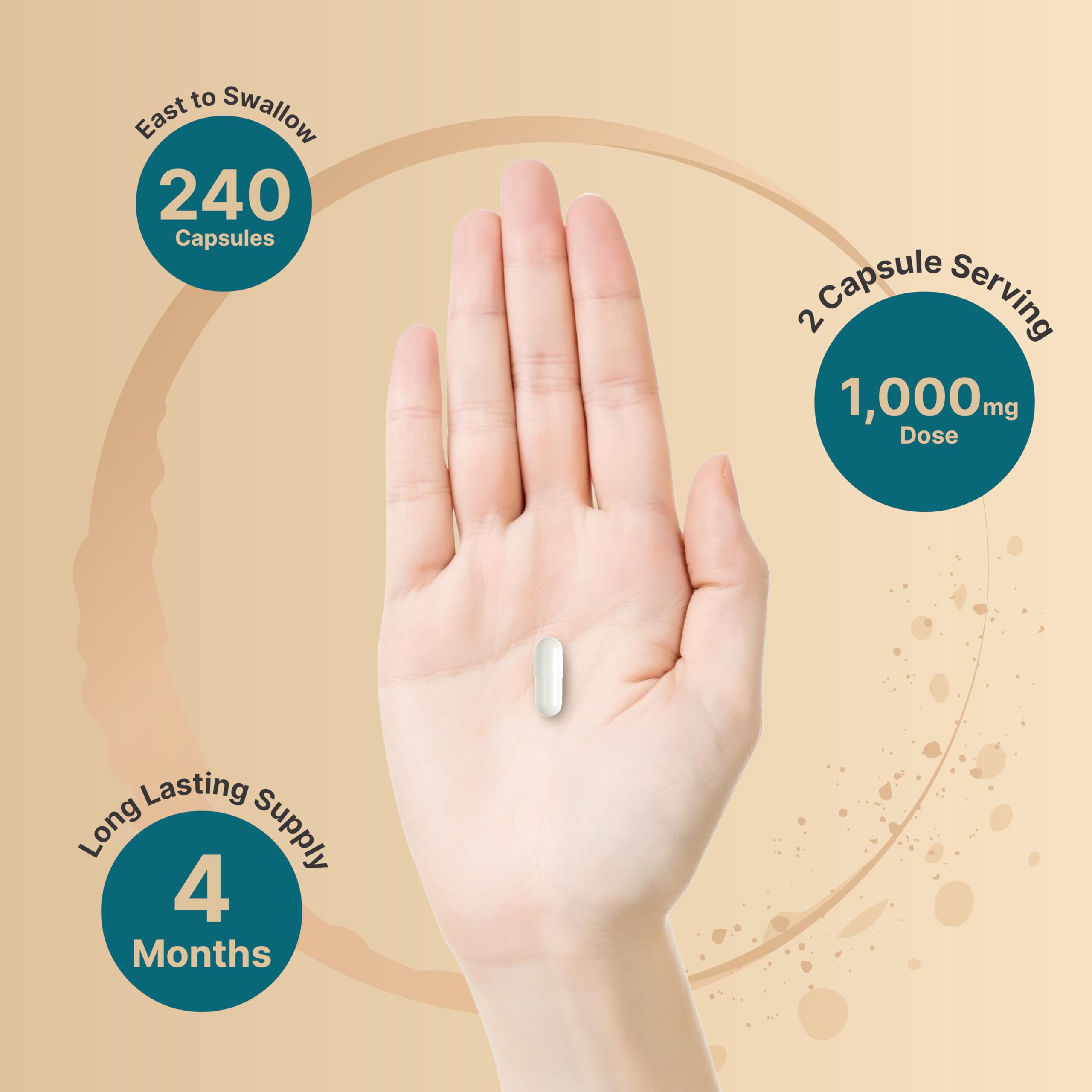 Magnesium Glycinate Supplement 1,000mg | 500mg Per Capsule, 240 Pills NatureBell Au supplements
