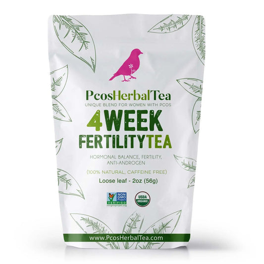 PCOS Cystem Tea with Organic Red Raspberry Leaf, Vitex, Spearmint Tea Supports Fertility PCOS Herbal TeaAU supplements
