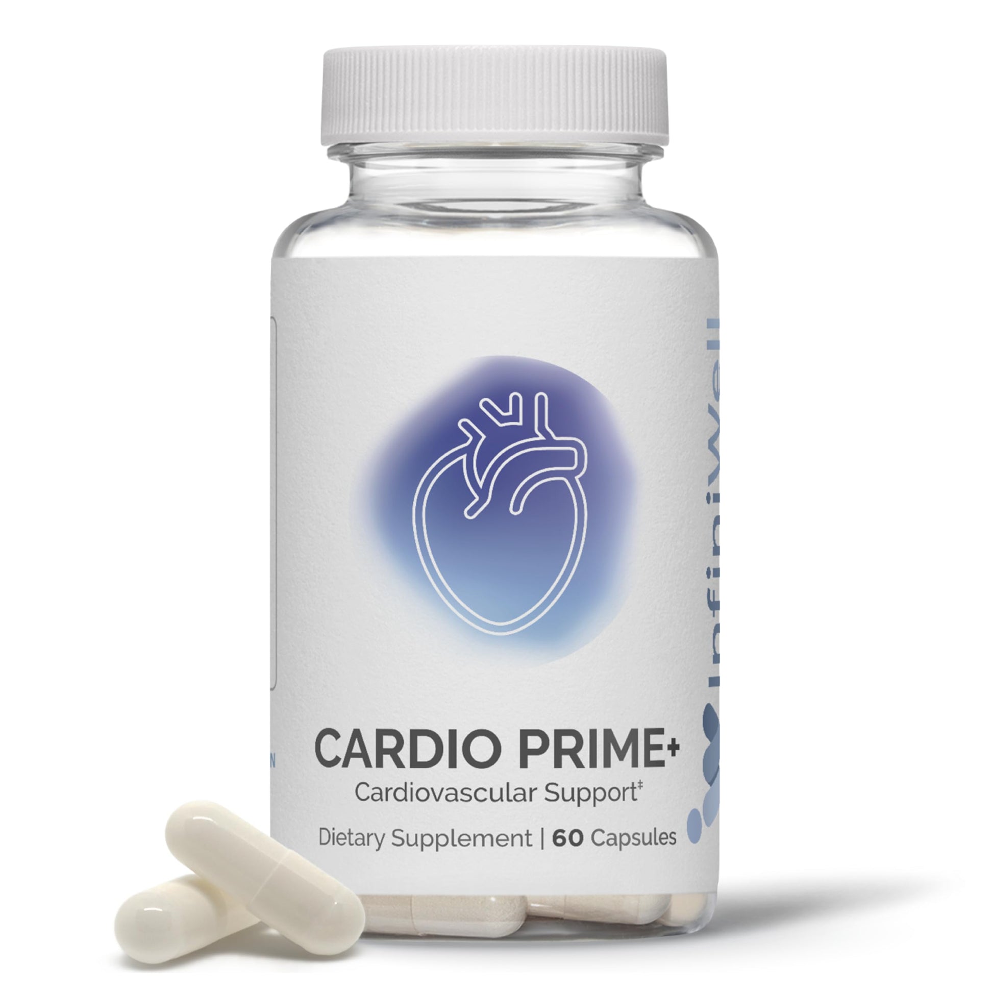 InfiniWell InfinWell Cardio Prime+ Heart Health Supplements - Antioxidants & Innovative Peptides for Cardiometabolic Health - NAD3 & Nattokinase for A Healthy Heart & Metabolic Balance (60 Capsules) InfiniWell Au supplements