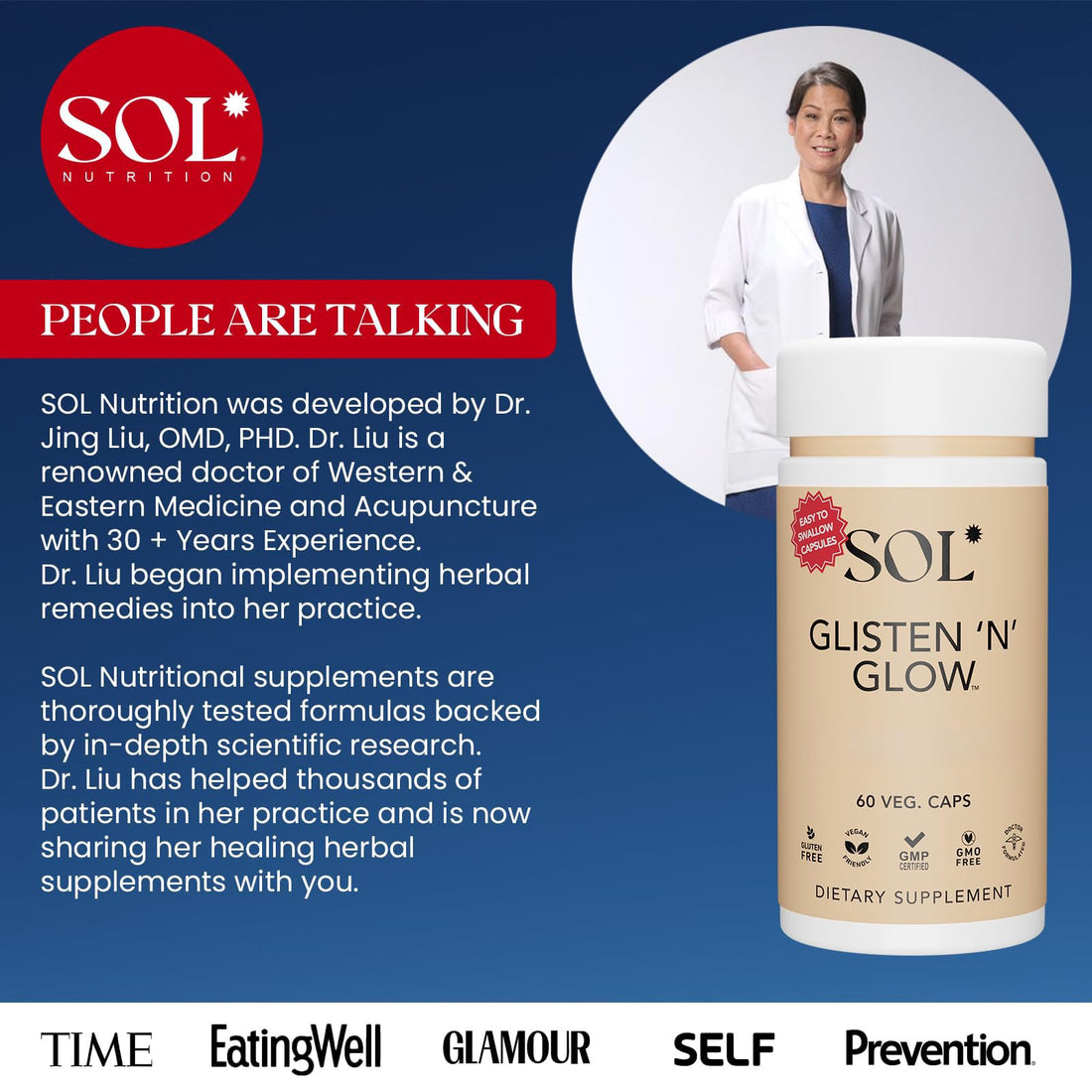 Sol Nutrition Glisten ‘N’ Glow Supplement: Skin Vitamins for Women – Biotin, Collagen & Skin-Loving Vitamins A, B, C, E for Clear Complexion & Youthful Glow, 60 Easy to Swallow Capsules Sol Nutrition Au supplements