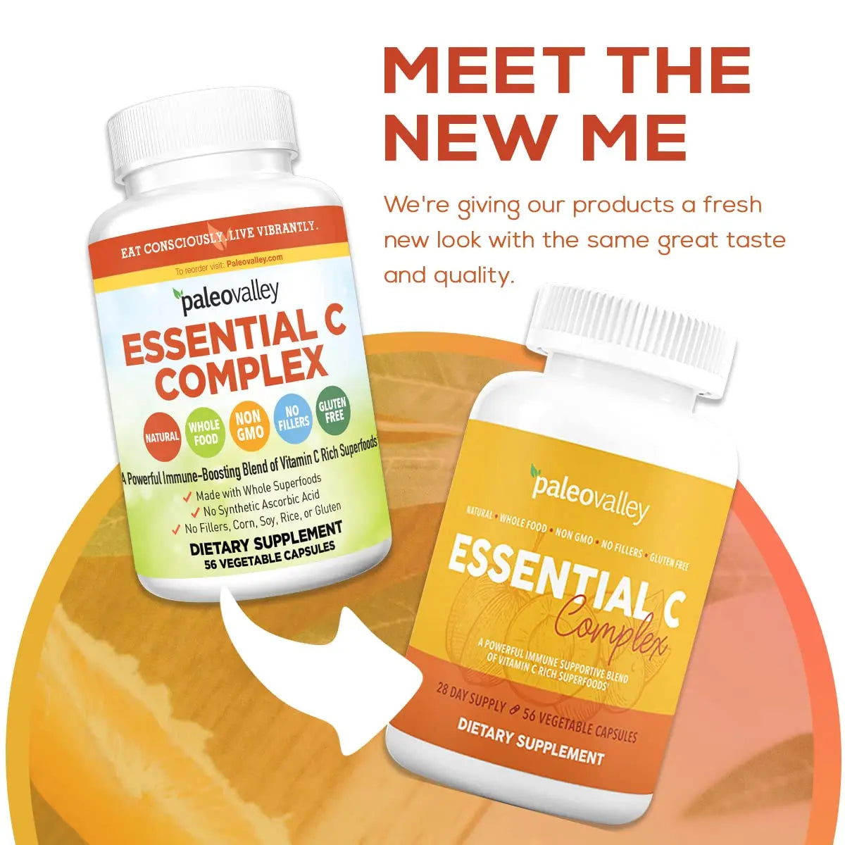 Paleovalley Essential C Complex - Vitamin C Supplement for Immune Support - 1 Pack, 450mg - Organic Superfoods Unripe Acerola Cherry, Camu Camu, Amla Berry - No Synthetic Ascorbic Acid - USA Made Paleovalley Au supplements