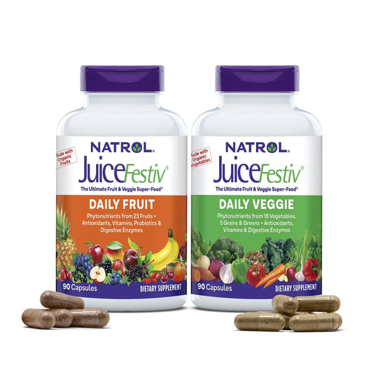 Natrol JuiceFestiv, Vitamins and Supplements for Nutrition & Well-Being, Antioxidants for Cellular Health, 90 Capsules NatrolAU supplements