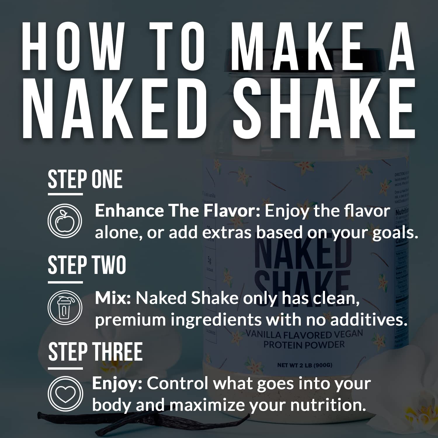 NAKED nutrition Naked Shake - Vanilla Protein Powder - Plant Based Protein Shake NAKED Au supplements