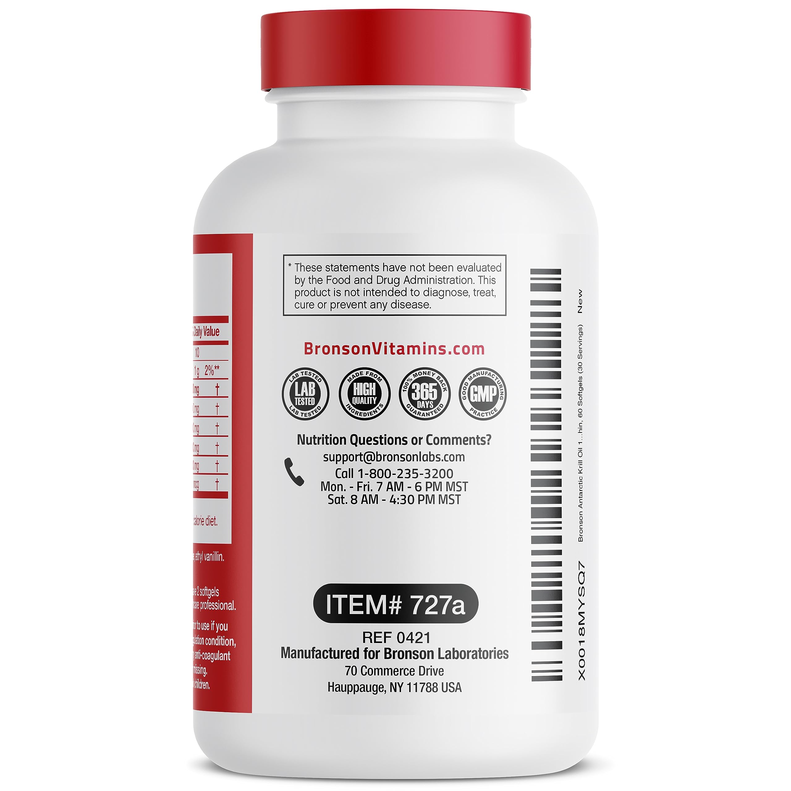 Bronson Antarctic Krill Oil 1000 mg with Omega-3s EPA, DHA, Astaxanthin Bronson Au supplements