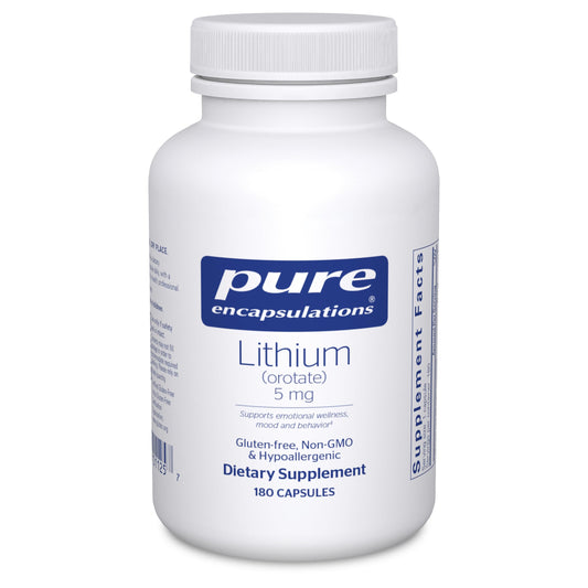 Pure Encapsulations Lithium Orotate 5 mg - Brain Support Supplement - with N-Acetyl-L-Cysteine (NAC) for Memory & Brain Behavior* Pure EncapsulationsUS supplements