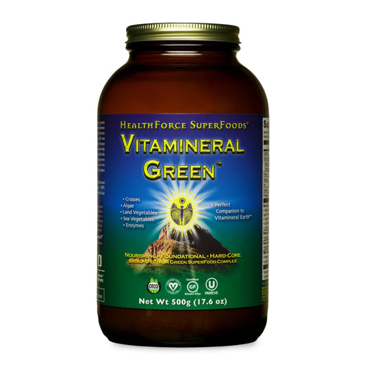 HEALTHFORCE SUPERFOODS Vitamineral Green - Mineral Supplement for Immune & Thyroid Support - Green Powder Supplement with Ingredients from The Land - Gluten-Free & Vegan - 500 Grams HEALTHFORCE SUPERFOODSAU supplements