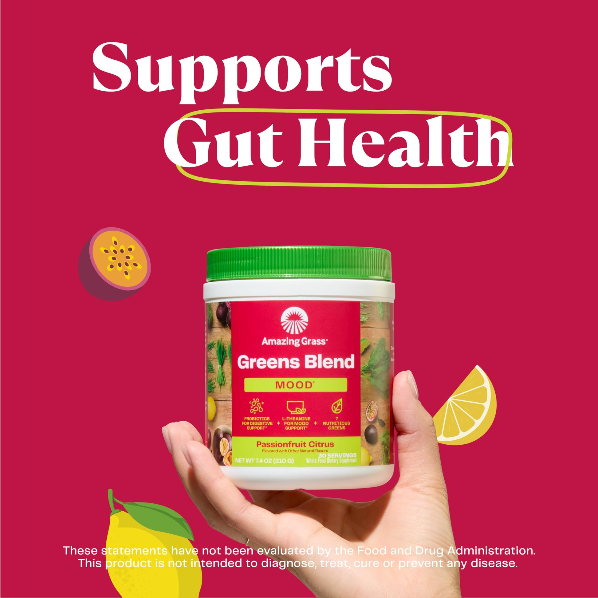 Amazing Grass Greens Blend Mood: Super Greens Powder Smoothie Mix for Mood, Relaxat Amazing Grass Au supplements