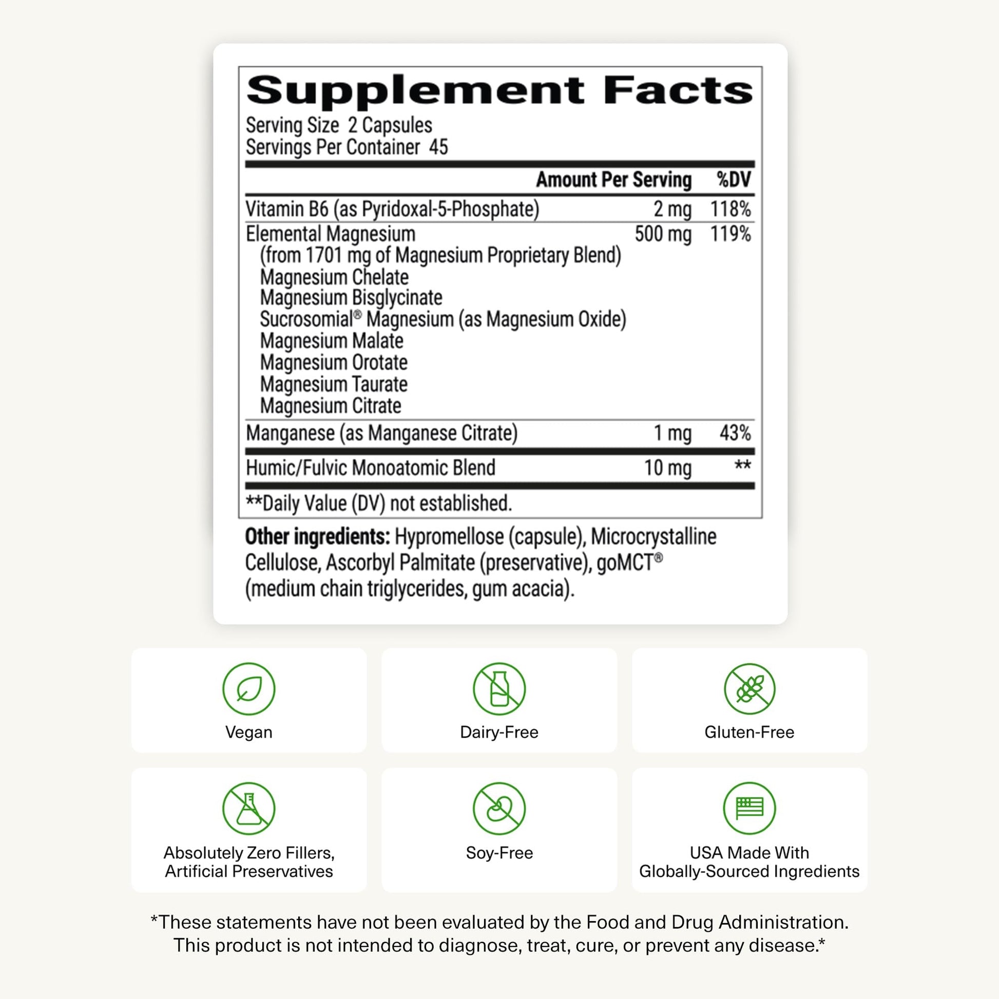 BIOptimizers Magnesium Breakthrough Supplement with 500mg - 7 Forms of Magnesium: Glycinate, Malate, Citrate, and More - Natural Support for Sleep and Cognitive Function -90 Capsules- Calming Vitamins BIOptimizers Au supplements