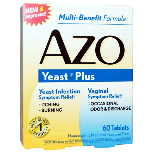 Azo, Yeast Plus, 60 Tablets - 2pc FeuloverAU supplements