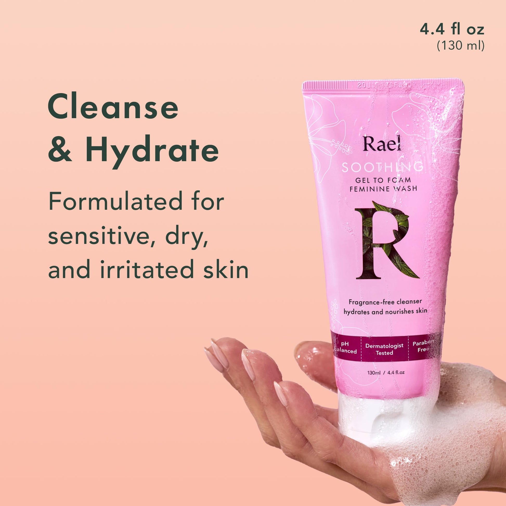 Rael Feminine Wash, Soothing Gel to Foam Wash - pH Balance Feminine Wash for Women, Intimate Wash Rael Au supplements
