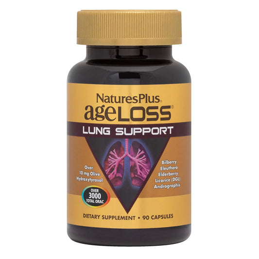 NaturesPlus AgeLoss Lung Support - 90 Capsules - Vegetarian, Gluten Free - 30 Servings NaturesPlusAu supplements