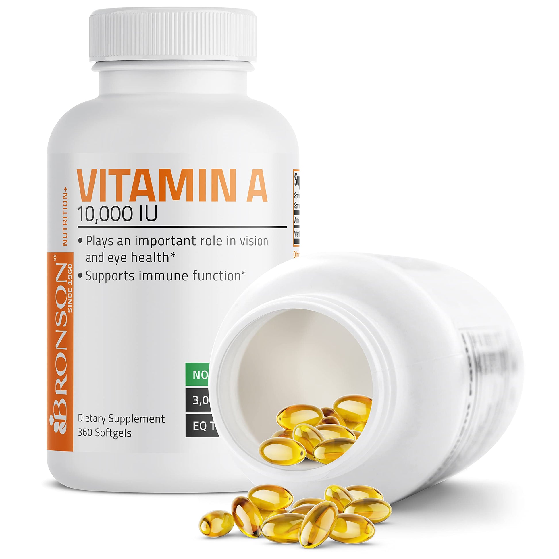 Bronson Vitamin A 10,000 IU Premium Non-GMO Formula Supports Healthy Vision Bronson Au supplements