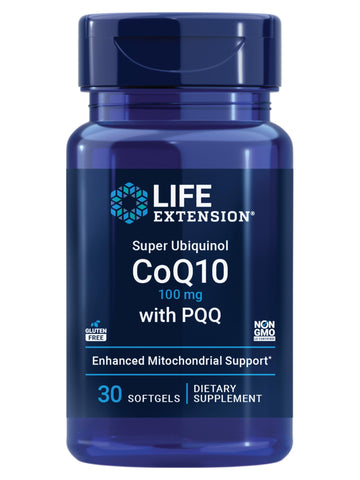 Life Extension Super Ubiquinol CoQ10 with PQQ, coenzyme Q10, pyrroloquinoline Quinone, Heart Health Supplement, Maximum Absorption