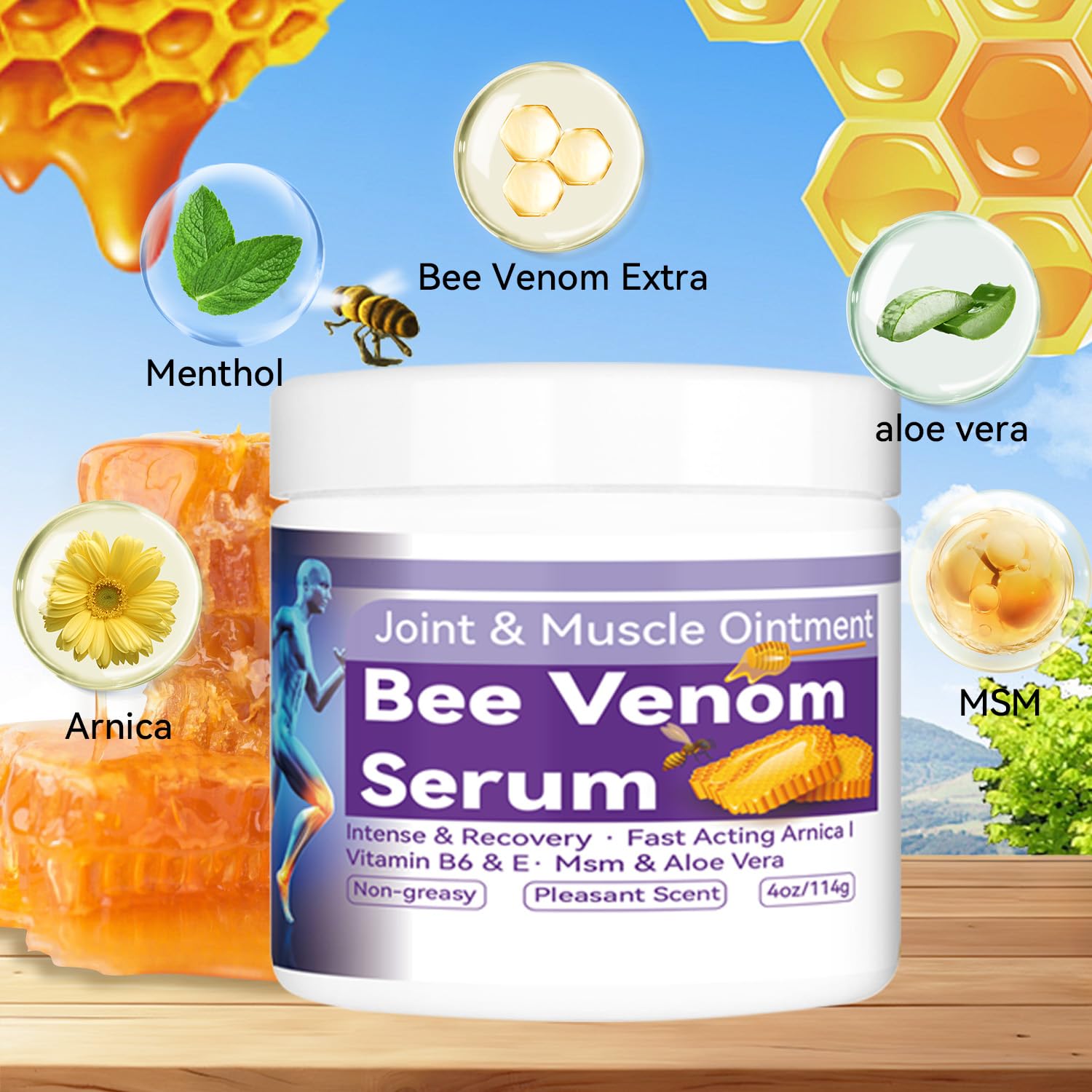 Cedonivor Bee Venom Joint Cream, Joint & Muscle Soothing, Bee Venom Cream for Back, Knee, Hands, Neck, Feet Cedonivor Au supplements