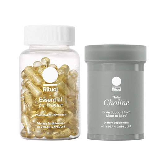 Ritual Postnatal Mom-to-Baby Set, Postpartum Multivitamin and Natal Choline Supplements, Supports Lactation, Immune Function, and Baby's Cognitive Function RitualAU supplements