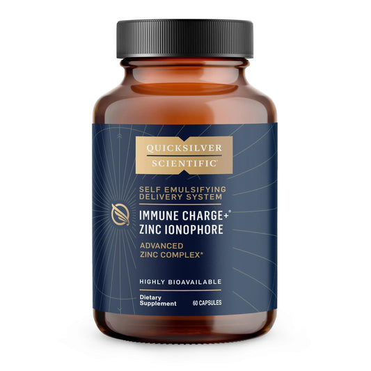 Quicksilver Scientific Immune Charge+ Zinc Ionophore - Zinc Supplement Complexed with Quercetin, Luteolin, Hesperetin Immune + GI Support (60 Capsules) Quicksilver ScientificAU supplements