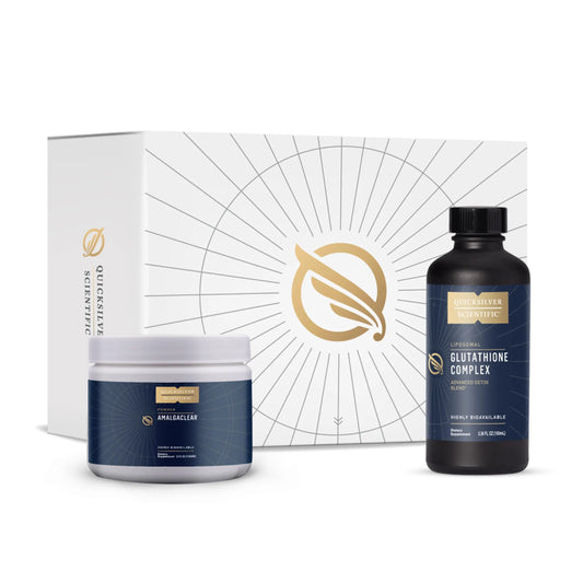 Quicksilver Scientific MerProtect Protocol - 2-Product Liver + GI Cleanse, Liposomal Glutathione Complex Supplement, Cleansing Support with Milk Thistle (2 Piece Kit with Program) Quicksilver ScientificAU supplements