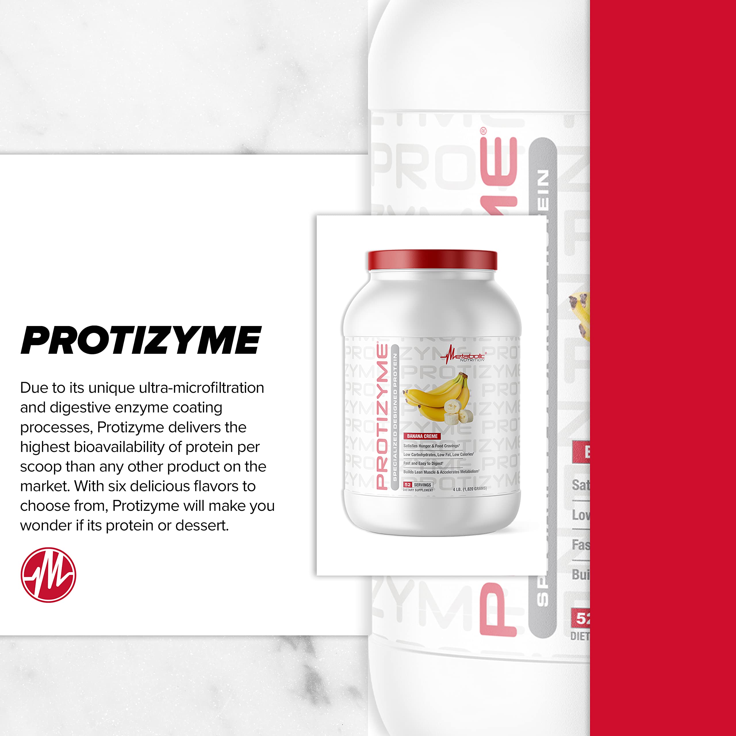 Metabolic Nutrition, Protizyme, 100% Whey Protein Powder, High Protein, Low Carb Metabolic Nutrition Au supplements