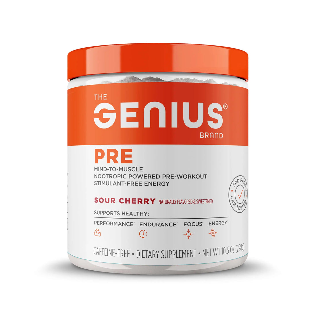 The Genius Brand Genius Pre - Clean Pre-Workout Powder for Energy, Focus & Fitness Support - No Artificial Flavors, Preservatives, or Proprietary Blends - Non-GMO - 20 Servings - Sour Cherry The Genius Brand Au supplements