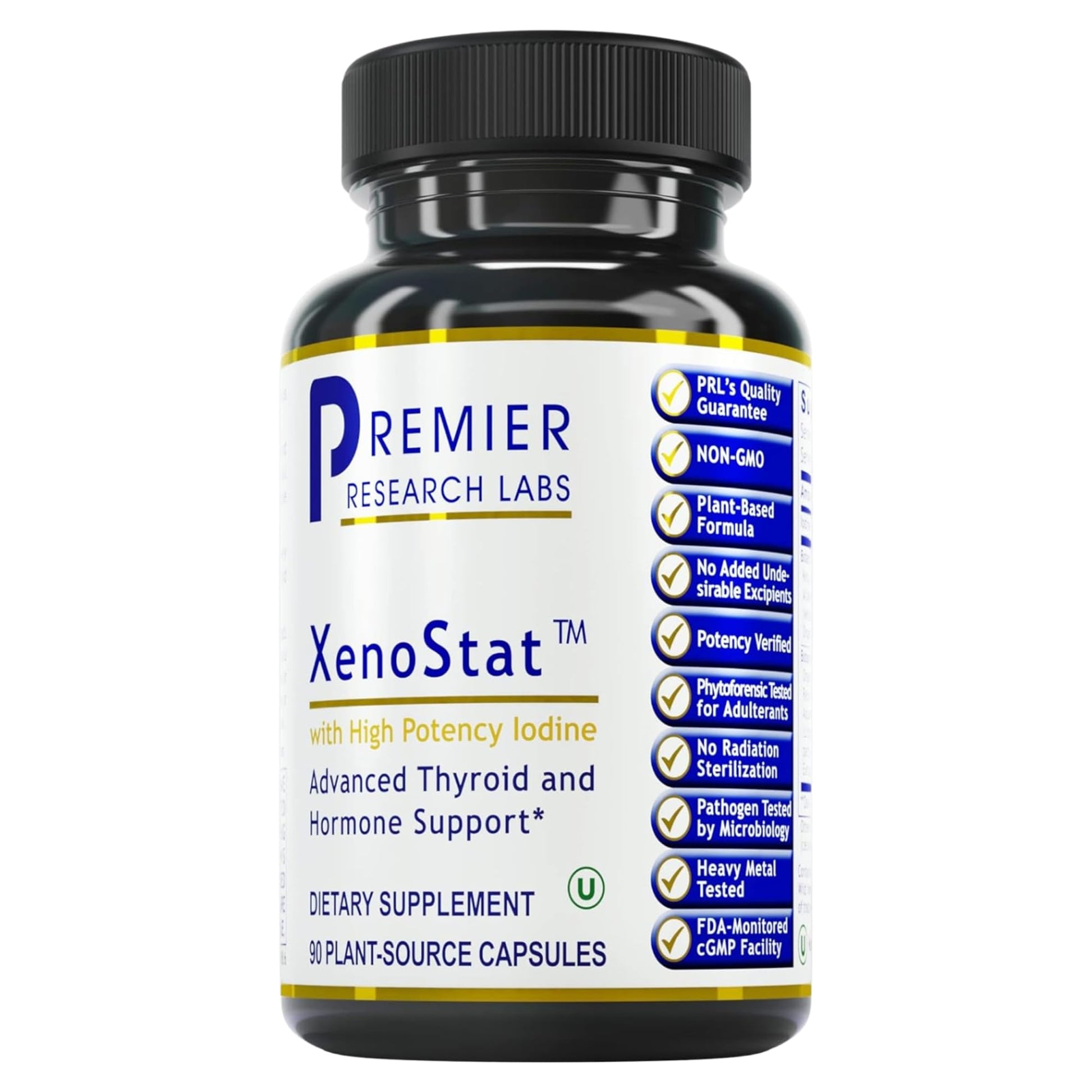 Premier Research Labs XenoStat - Thyroid Supplement, Thyroid Support for Women & Men, Iodine Supplement, Hormone Support, Thyroid Support Complex Supplement - 90 Capsules Premier Research Labs Au supplements