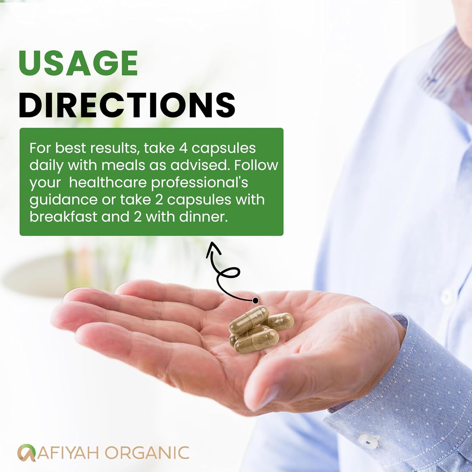 Afiyah Organic - Premium Quality Costus Igneus (Insulin Plant) Capsules - Easy to Swallow 120 Veggie Capsules (1 Month Supply) - Made in the USA - Including Complete Health Support Program Afiyah Organic Au supplements
