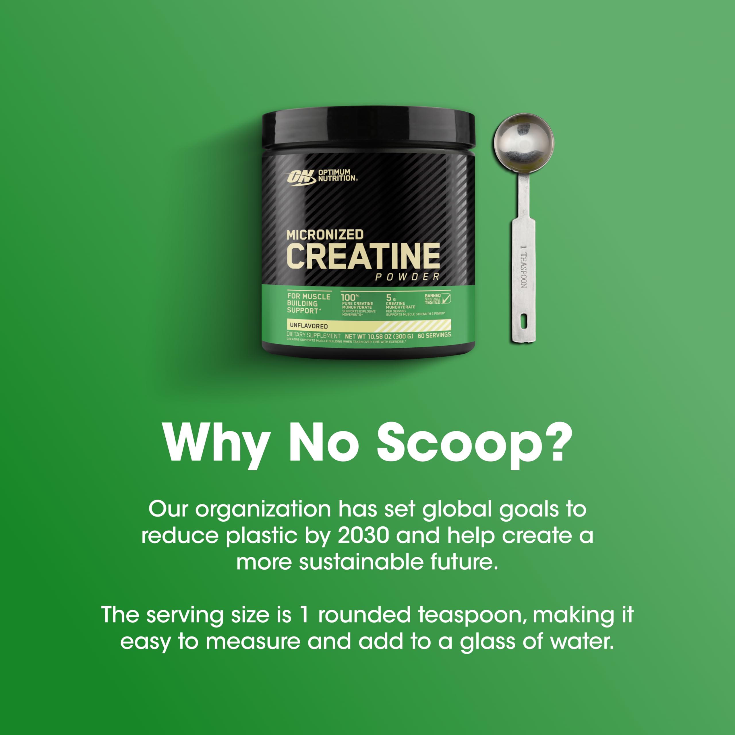 Optimum Nutrition Micronized Creatine Monohydrate Powder, Unflavored, 60 Servings, 300 Grams Optimum Nutrition Au supplements