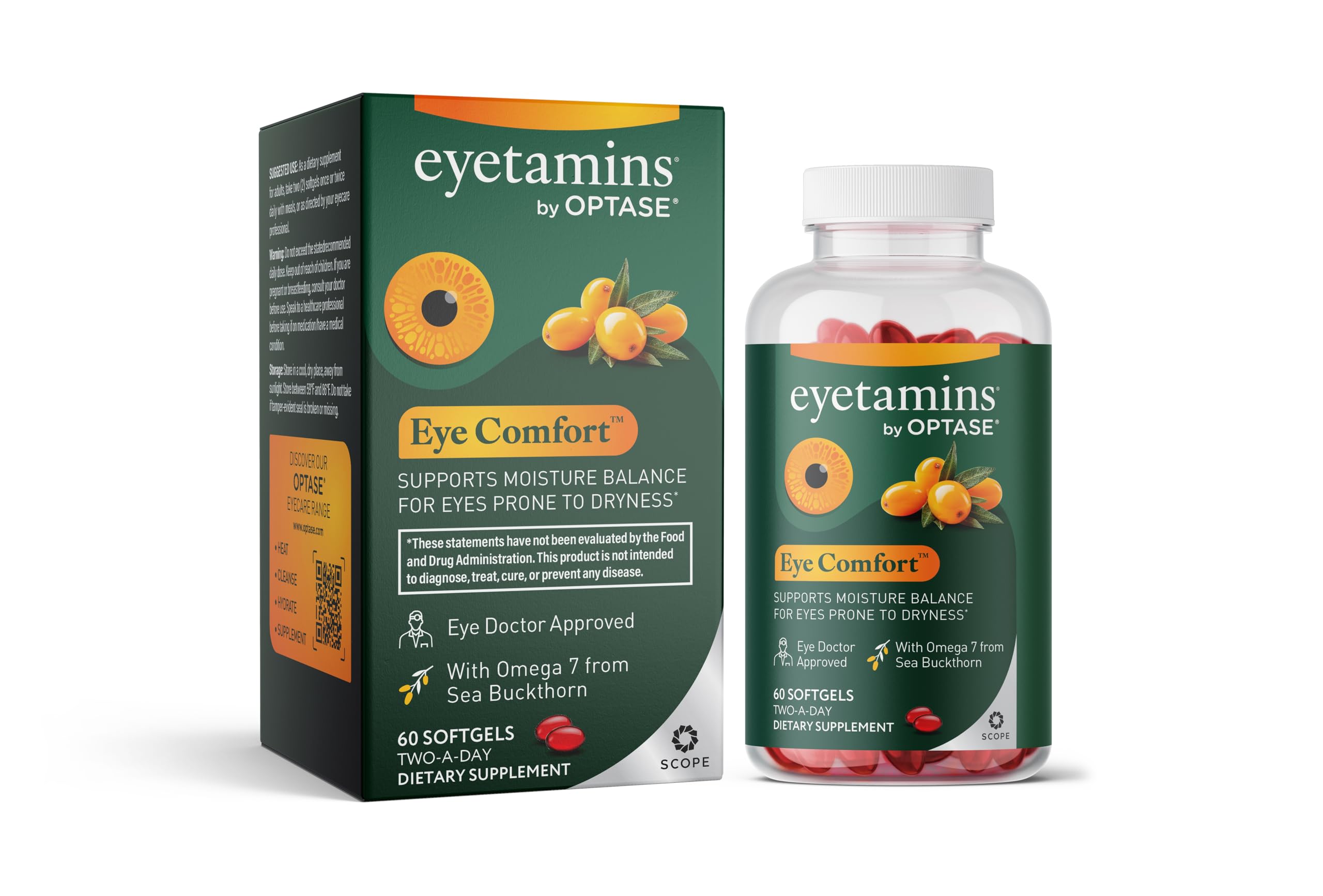 eyetamins® by OPTASE® Eye Comfort™ - 60 Softgels - Eye Doctor Recommended - an Omega-Based Eye Supplement formulated to Support Moisture Balance and Eye Comfort from Within. Plant Based Soft gels. eyetamins Au supplements