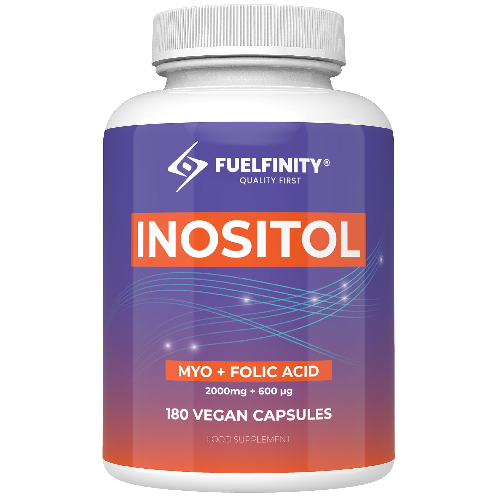 Myo-Inositol & Folic Acid | 2000mg Inositol | 180 Capsules | PCOS and Fertility Supplement FuelFinity Au supplements