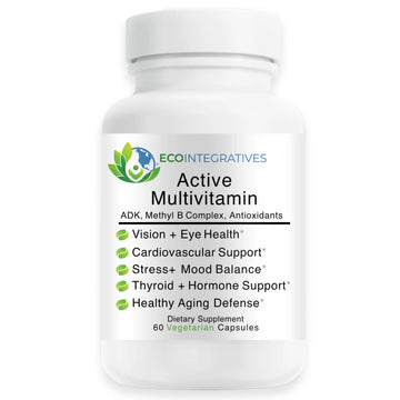 EcoIntegratives Active Multivitamin | ADK, Methyl B Complex, Antioxidants | Quatrefolic Folate, Methyl B12, P5P, Vitamin D3, K1/K2 | EcoIntegratives Au supplements