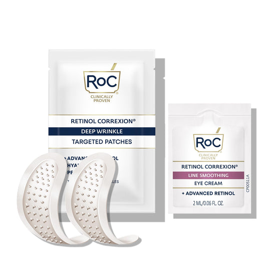 RoC Retinol Correxion Deep Wrinkle Non-Invasive Targeted Patches with Hyaluronic Acid + Firming Peptides for Forehead, 11 Lines RoCUS supplements