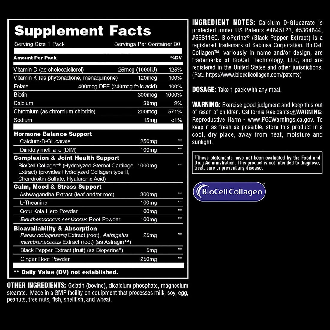 Animal Power Balance – Women's Alpha F Comprehensive Formula – Supports Hormonal Balance, Complexion, Hair, Nails, Mood and Stress, Intestinal Health, & Bone and Joint Health – 30 Packs Animal uk supplements