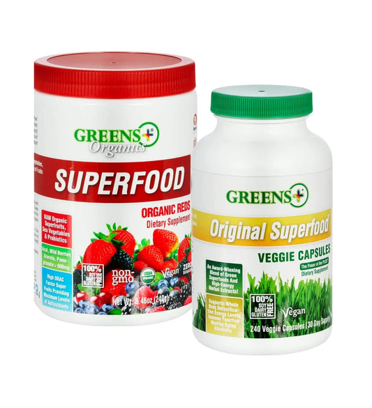 Greens+ Organic Reds Superfood Powder Organic Super Veggie Capsules Greens+Au supplements