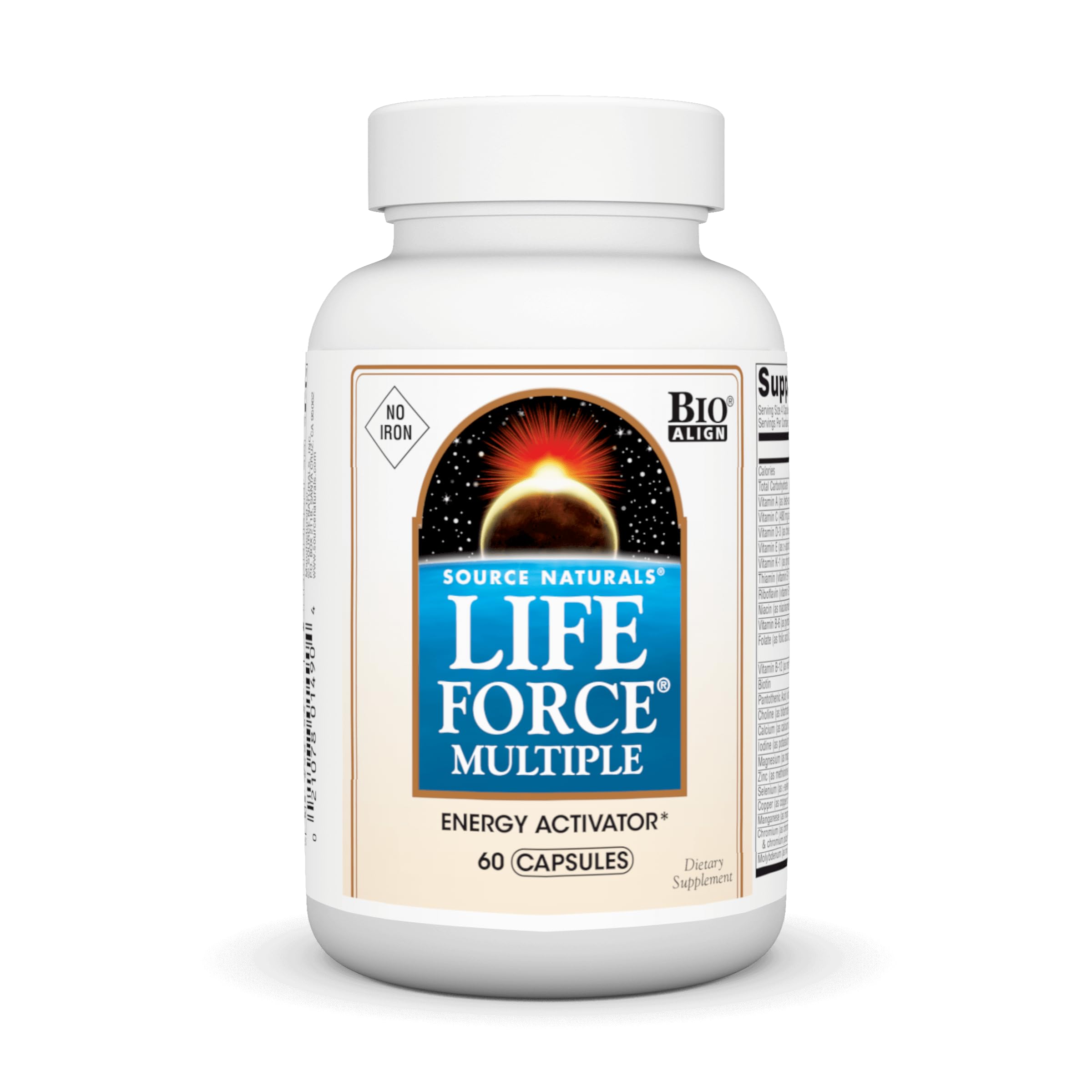 Source Naturals Life Force Multiple Iron Free Daily Multivitamin High Potency Essential Vitamins, Minerals, Antioxidants & Nutrients - Energy & Immune Boost* - 60 Capsules Source Naturals Au supplements
