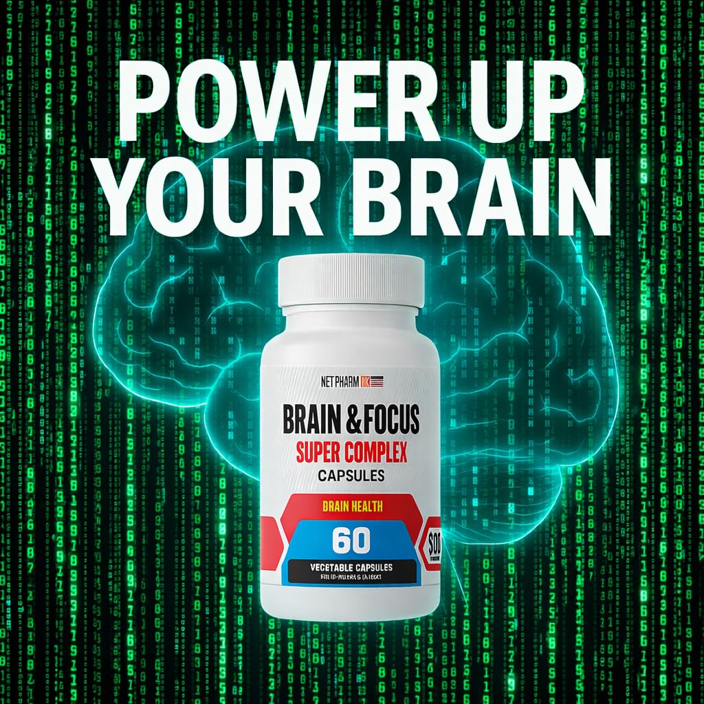 MetpharmUSA Brain & Focus Nootropic Super Complex Supplement for Brain Support and Performance, Improved Focus Memory and Mental Performance MetpharmUSA Au supplements