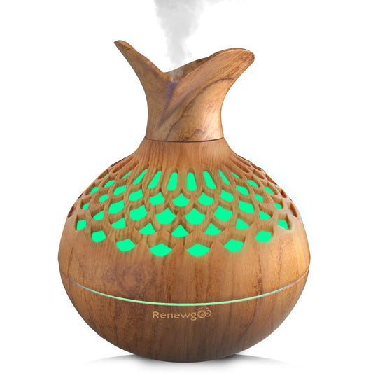 Aroma Diffuser for Essential Oils, Ultrasonic Aromatherapy Flower Oil Diffuser, Modern Cool Mist RenewgooAU supplements
