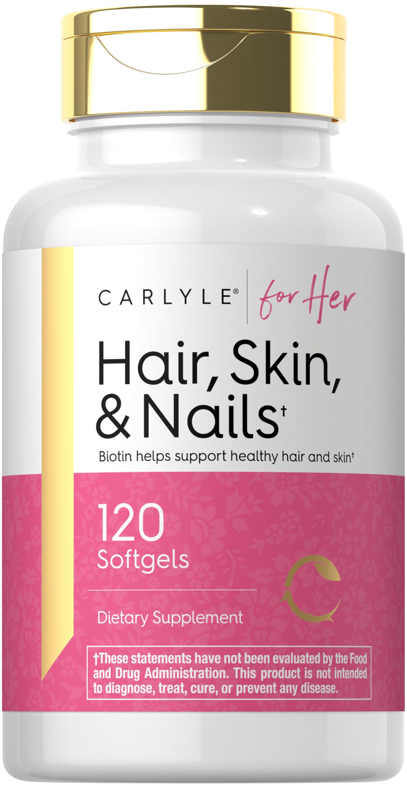 Carlyle Hair Skin and Nails Vitamin | 120 Softgels | Beauty Formula Supplement | with Biotin and Collagen Zinc, Vitamin A, B6, C & E | Non-GMO, Gluten Free Carlyle buy supplements Au
