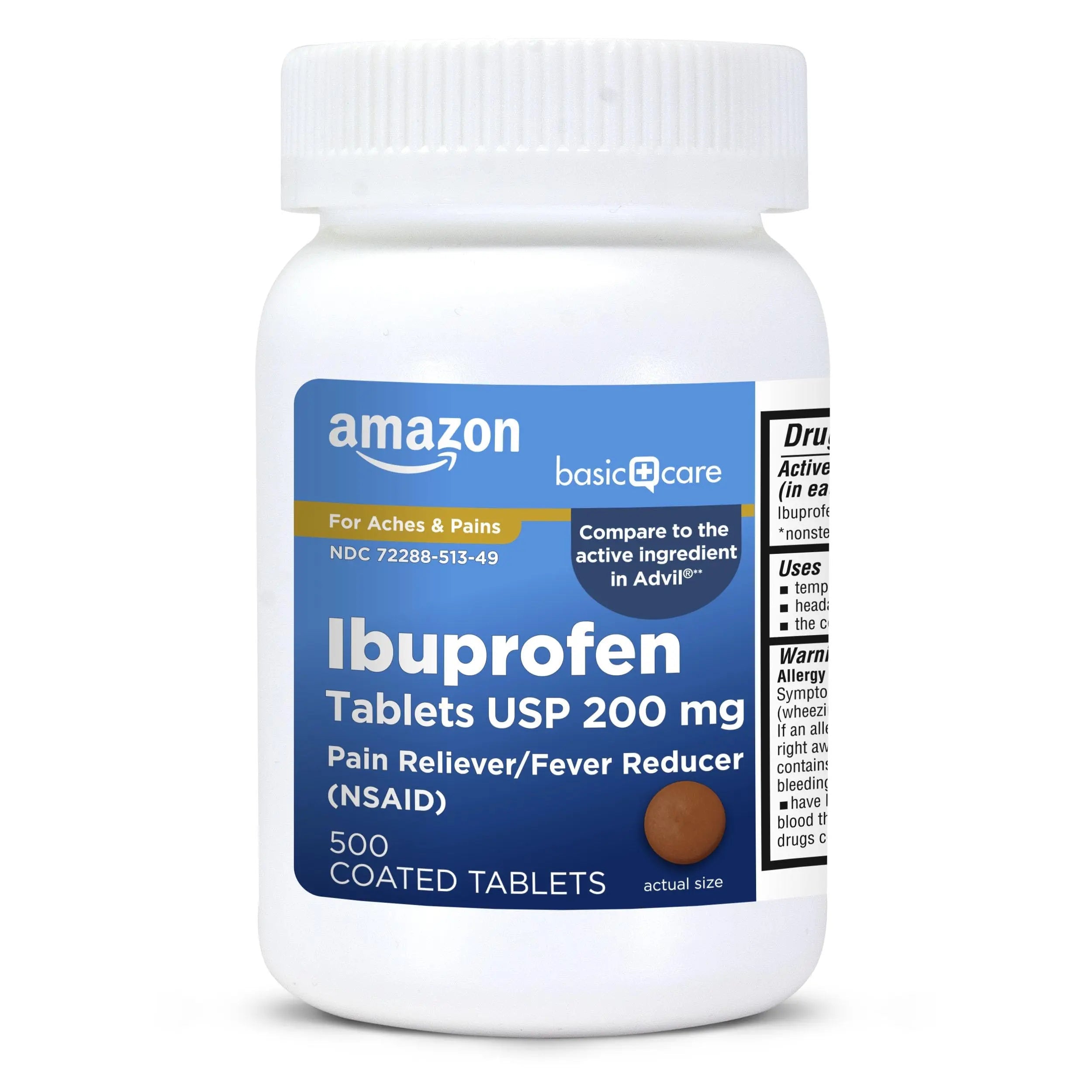 Basic Care Ibuprofen Tablets, 500 Count Amazon Basic Care Au supplements