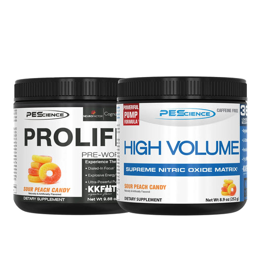 PEScience High Volume + Prolific Pre-Workout Stack, Powerful Nitric Oxide & Energy PEScienceAU supplements