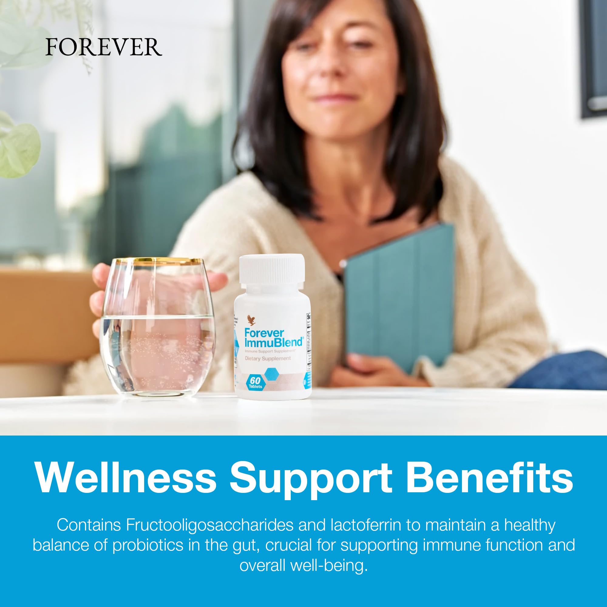Forever Living - Forever ImmuBlend® Immune Support Supplement – Includes Botanicals, Vitamins D & C, Maitake & Shiitake Mushrooms – 60 Tablets Forever Living Products Au supplements