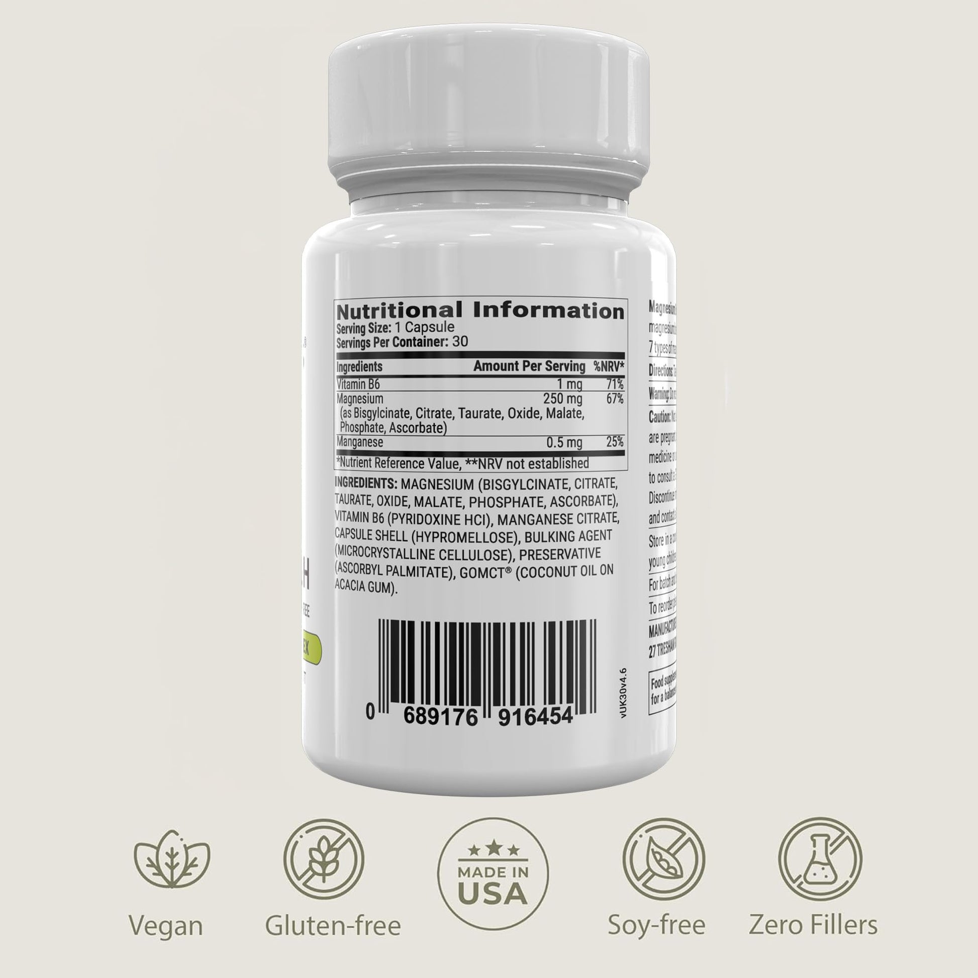 BIOptimizers Magnesium Breakthrough Supplement with 500mg - 7 Forms of Magnesium: Glycinate, Malate, Citrate, and More - Natural Support for Sleep and Cognitive Function -30 Capsules- Calming Vitamins BIOptimizers Au supplements